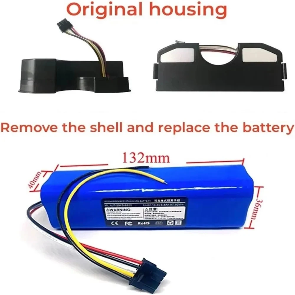 14.8V 12800mAh 100% New CECOTEC CONGA 4090 4490 4690 4590 Mopping Robot Battery Pack Netease Intelligent Manufacturing NIT Model