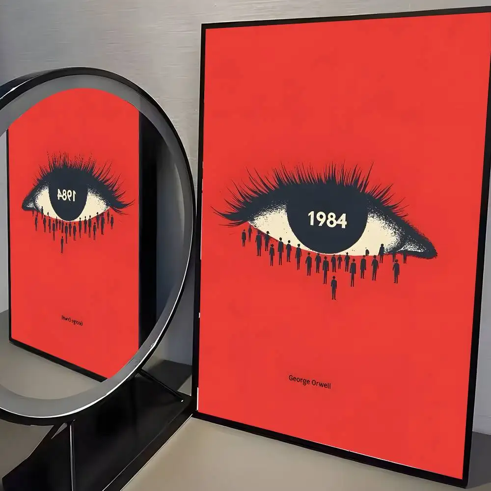 1984 G-جورج O-Orwell ملصق HD الفن لزجة جدار مقاوم للماء غرفة المعيشة المنزلي غرفة نوم بار الديكور الجمالي