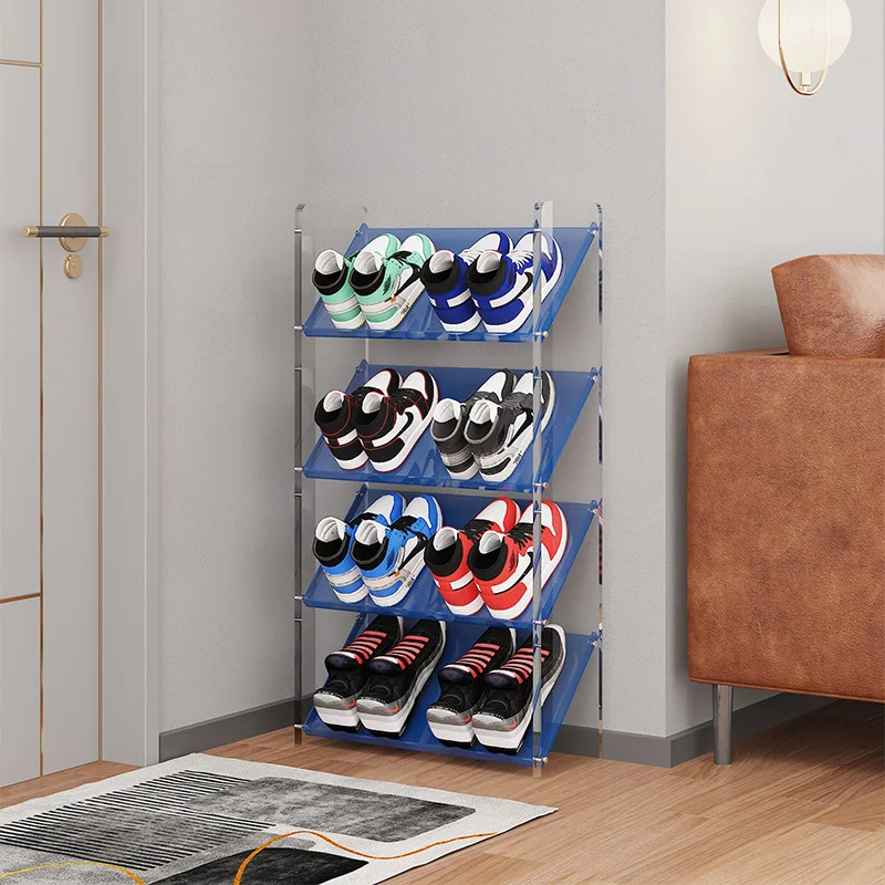 

Customizable Light Luxury Simple Household Shoe Rack Bedroom Cream Simple Door Solid Wood Shoe Rack Narrow Edge Assembly Shoe