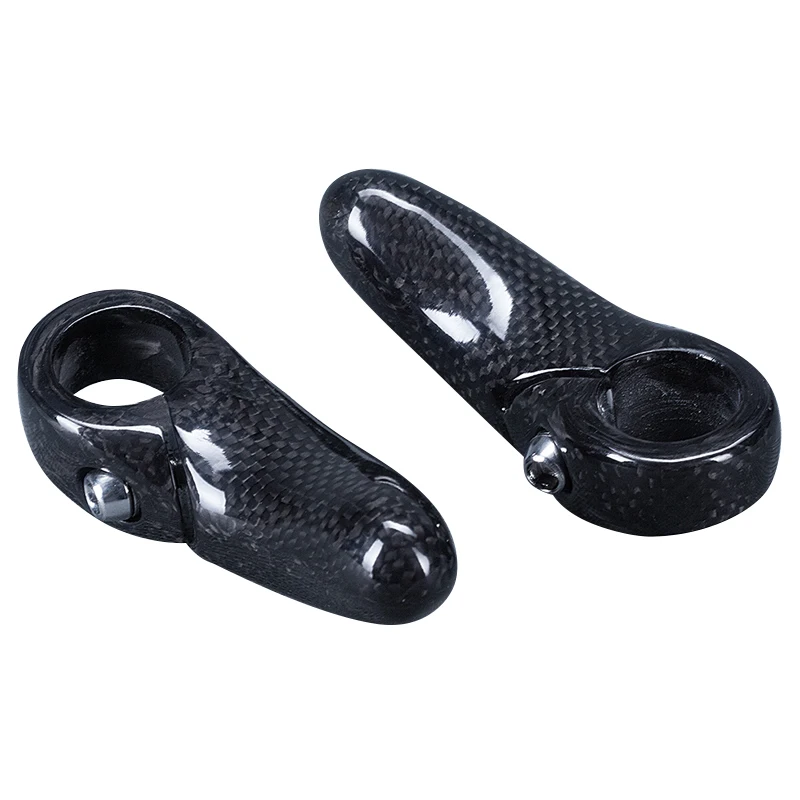 carbon handlebar ends Full Carbon Fiber Bicycle Bar Ends Handlebar MTB/Mountain Bike Ergonomic Bar End Carbon Handlebar 90g