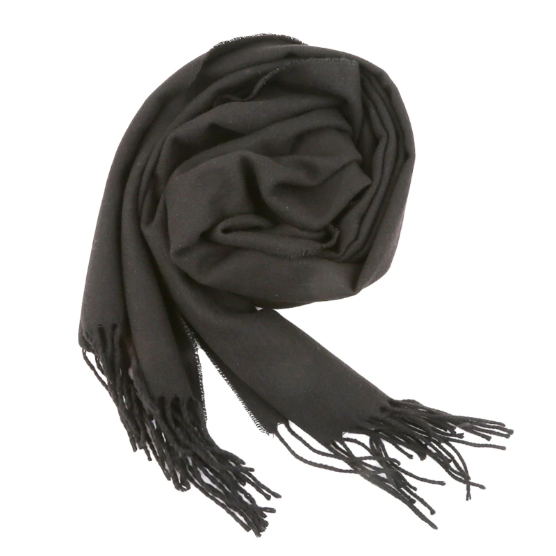 Classic Solid Colors Scarves Men Cashmere Soft Knitted Striped Scarf Long Tassel Neck Warmer Men Winter Scarf New High Quality