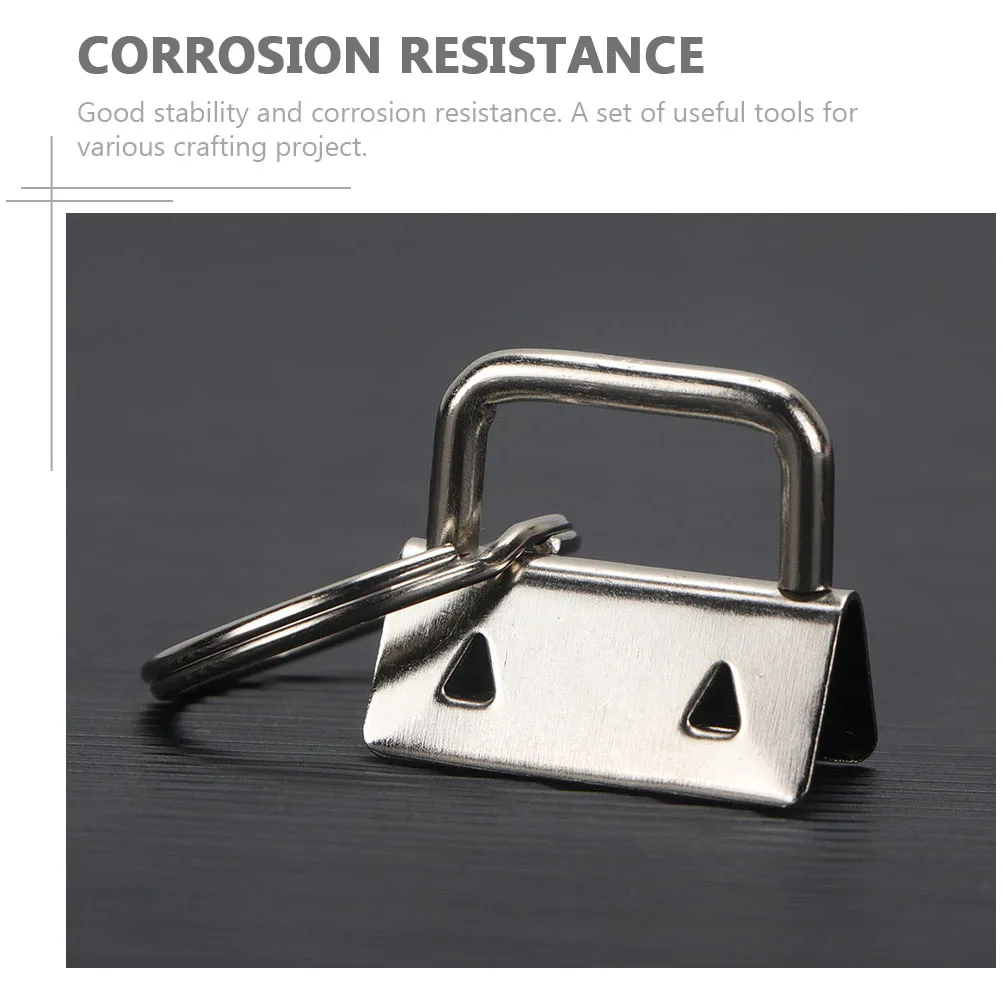 

40pcs Keychain Set Diy Handbag Accessories Bag Making Clips Wristlet Fob Pliers Key Lanyard Fob Set Jewelry Fasteners Clasp Iron