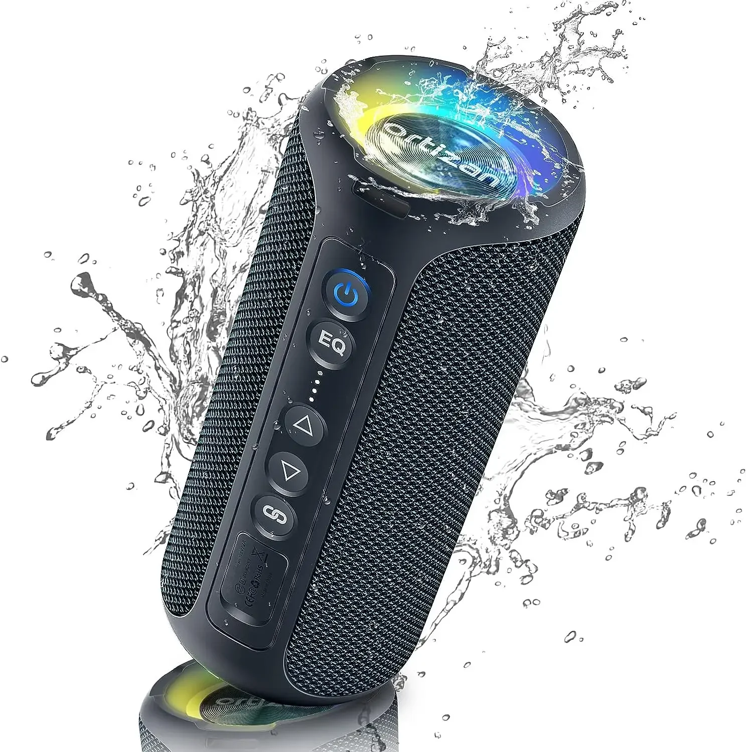 

Портативная Bluetooth-колонка со стереозвуком мощностью 40 Вт, богатым басом, водонепроницаемостью IPX7, временем воспроизведения 30 часов, разноцветной подсветкой, 3 эквалайзера