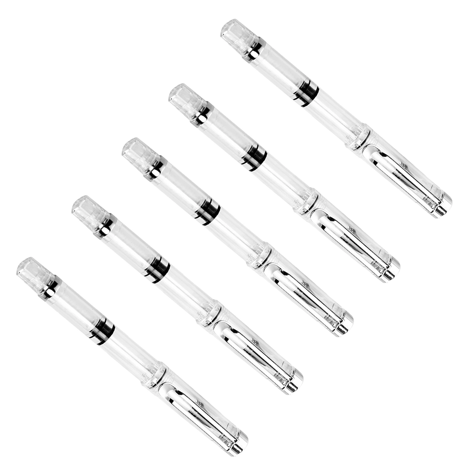 

5 Pcs Calligraphy Soft Pen Brushes for Watercolor Pens Refillable Fountain Ink Plastic