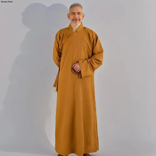 Imagen 2 del producto Ropa tradicional china para adultos y hombres, batas largas para monje budista, vestido de meditación Haiqing, novedad de 2024