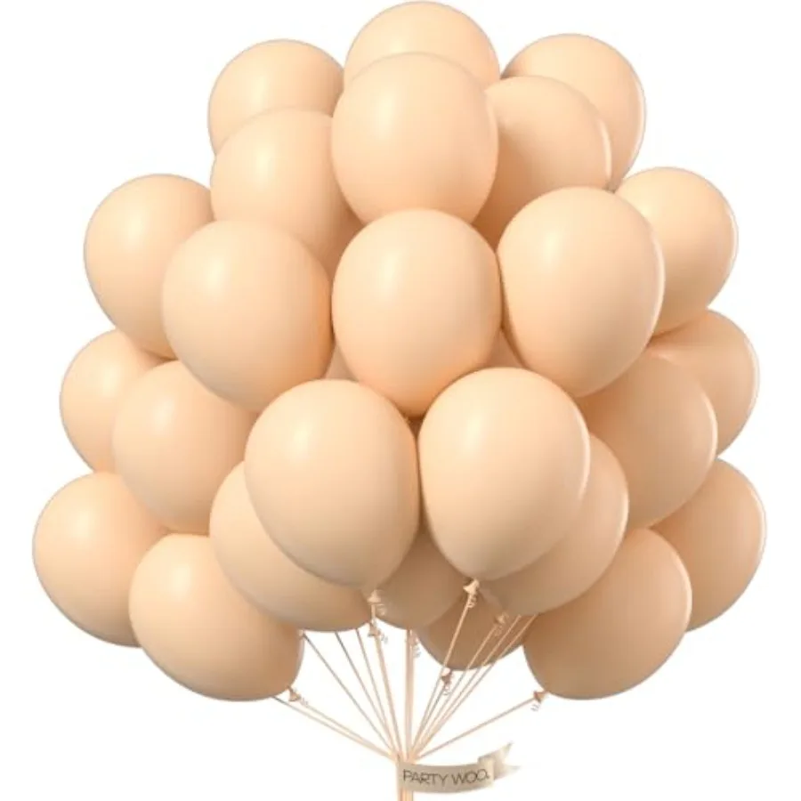 Nude-Ballons, 50 Stück, 12 Zoll, Beige, Aprikose, Boo Neutral L Ballons, Hochzeit, Babyparty, Geschlechtsoffenbarung, Abschlussfeier, Geburtstagsparty-Dekoration