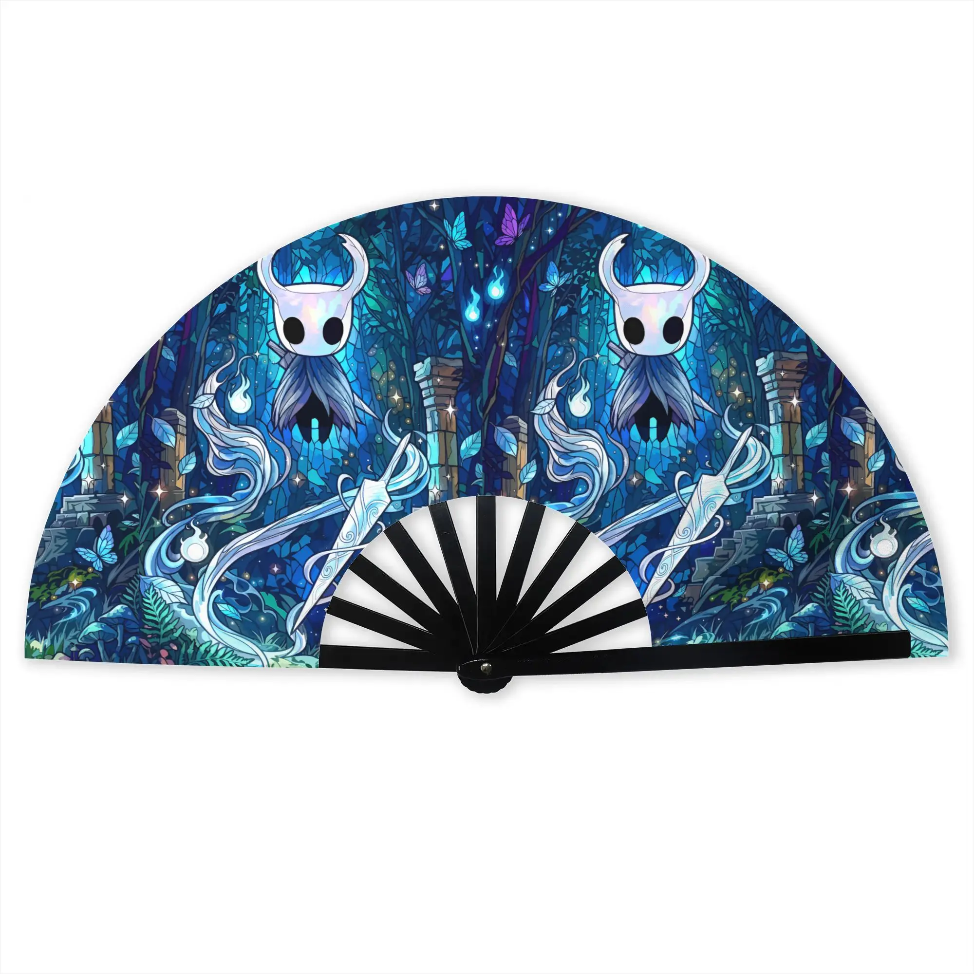 S-Silksonges Cartoon Game Folding Hand Fan Custom  Polyester Fabric Fan Fashion Summer Accessory Decorative Fans