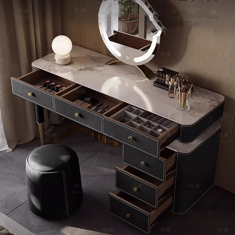 

Women Beauty Vanity Table Cosmetics Bedroom Makeup Storage Drawers Cabinet Dressing Table Organizer Vestidores Home Furniture