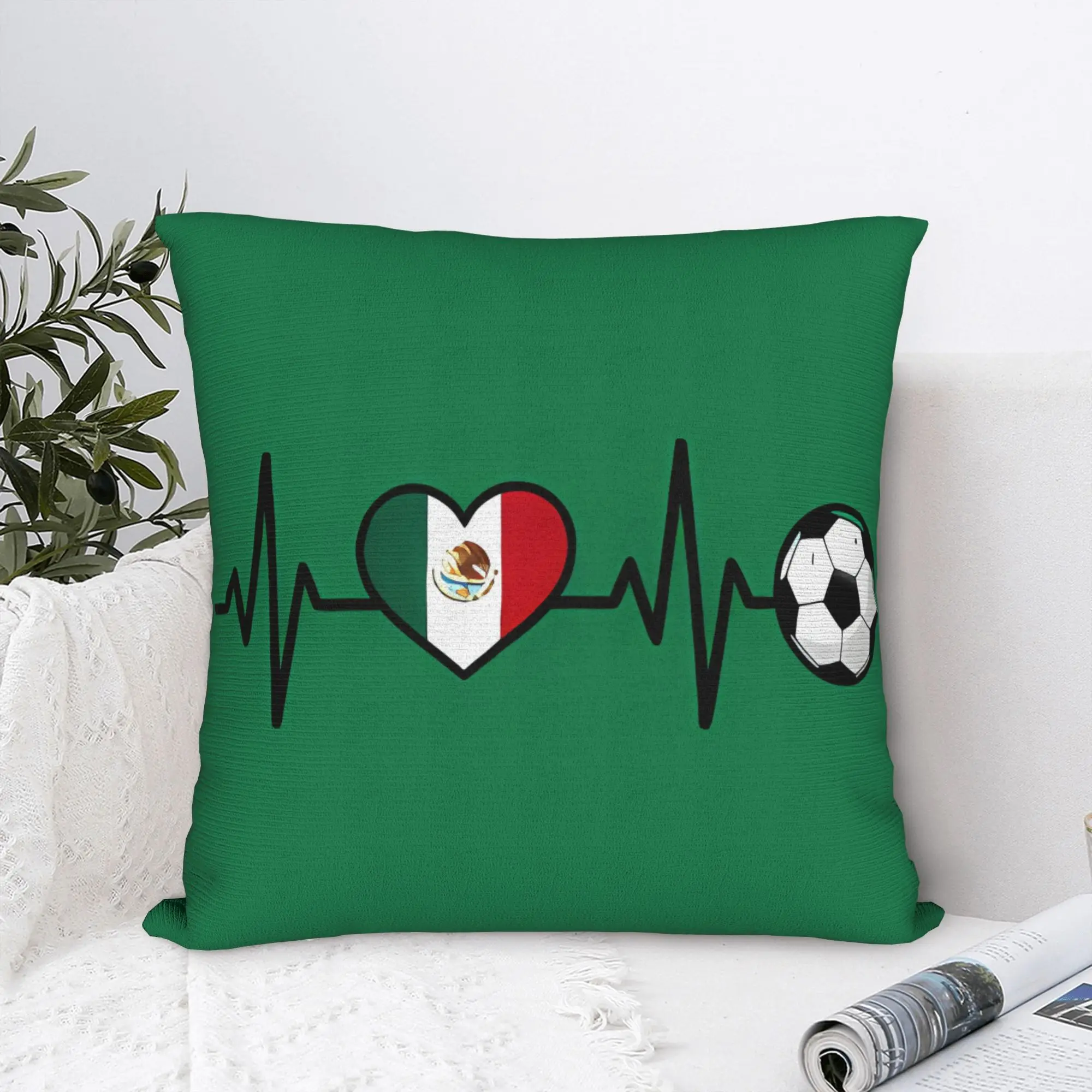 Mexico Soccer Fanart Pillow Cover  Funny Pillow Case For Sofa Home Decor Comfy Cushion Cover Birthday Gift