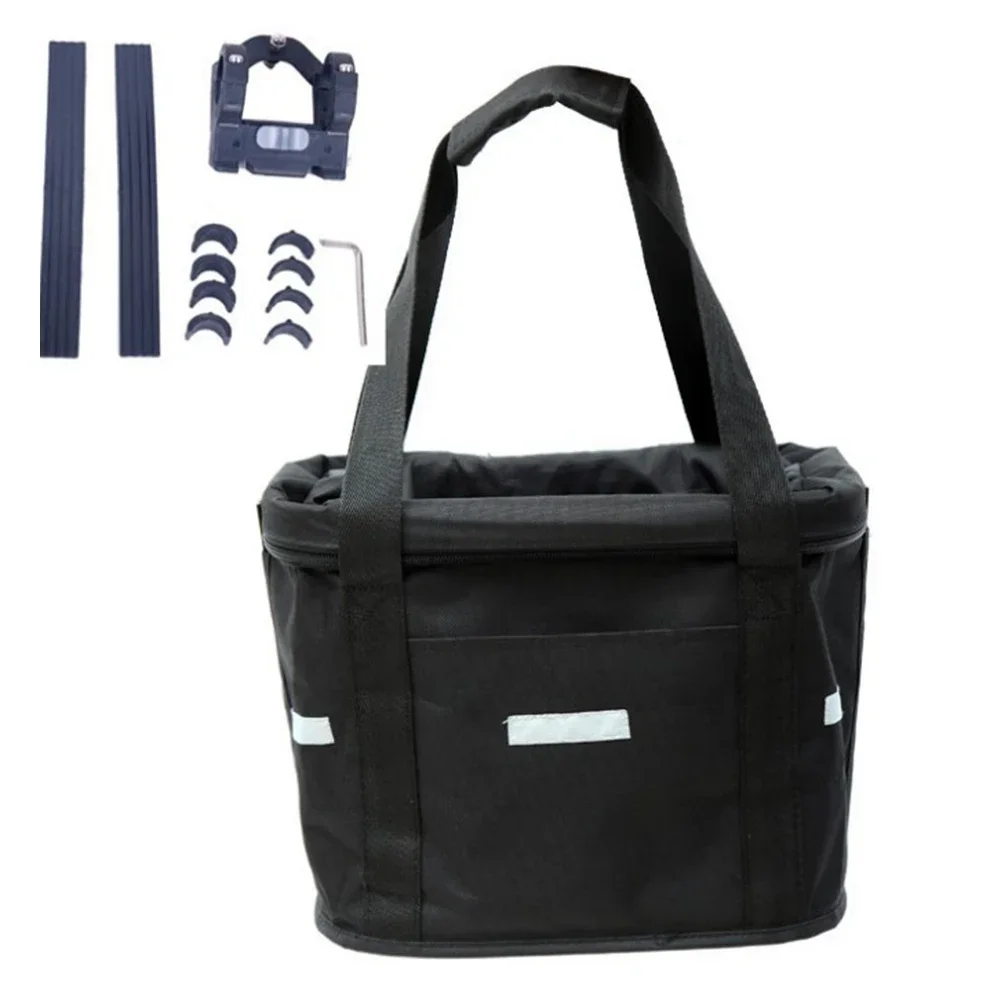 Portable Commuting Shopping Pet Carrier Basket Foldable Bicycle Bag Built-in Pockets Convenient Storage Easy Cleaning