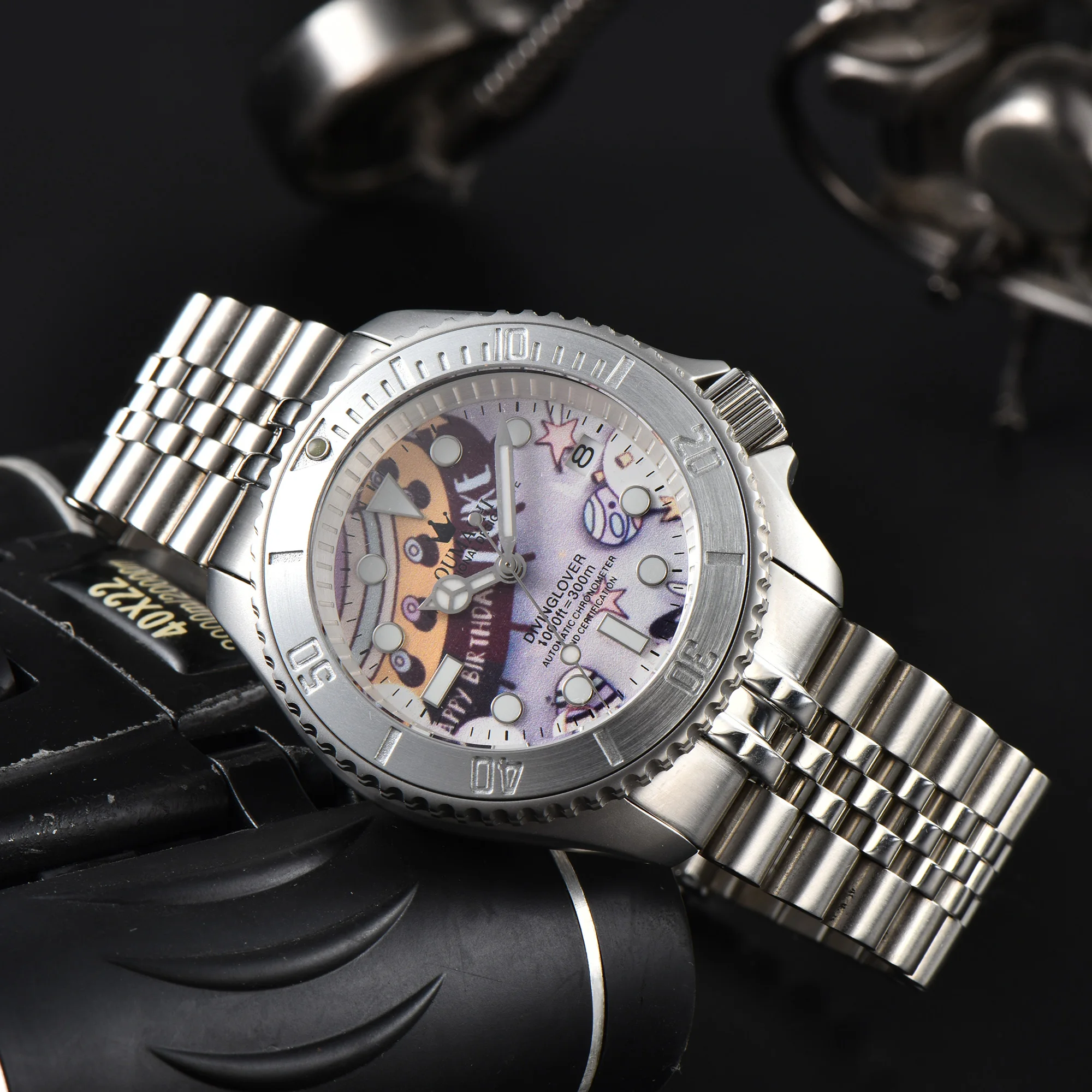 Orologio da uomo 42mm SKX007 Orologio con vetro zaffiro Orologio impermeabile Movimento automatico Orologio meccanico Orologio con movimento NH36