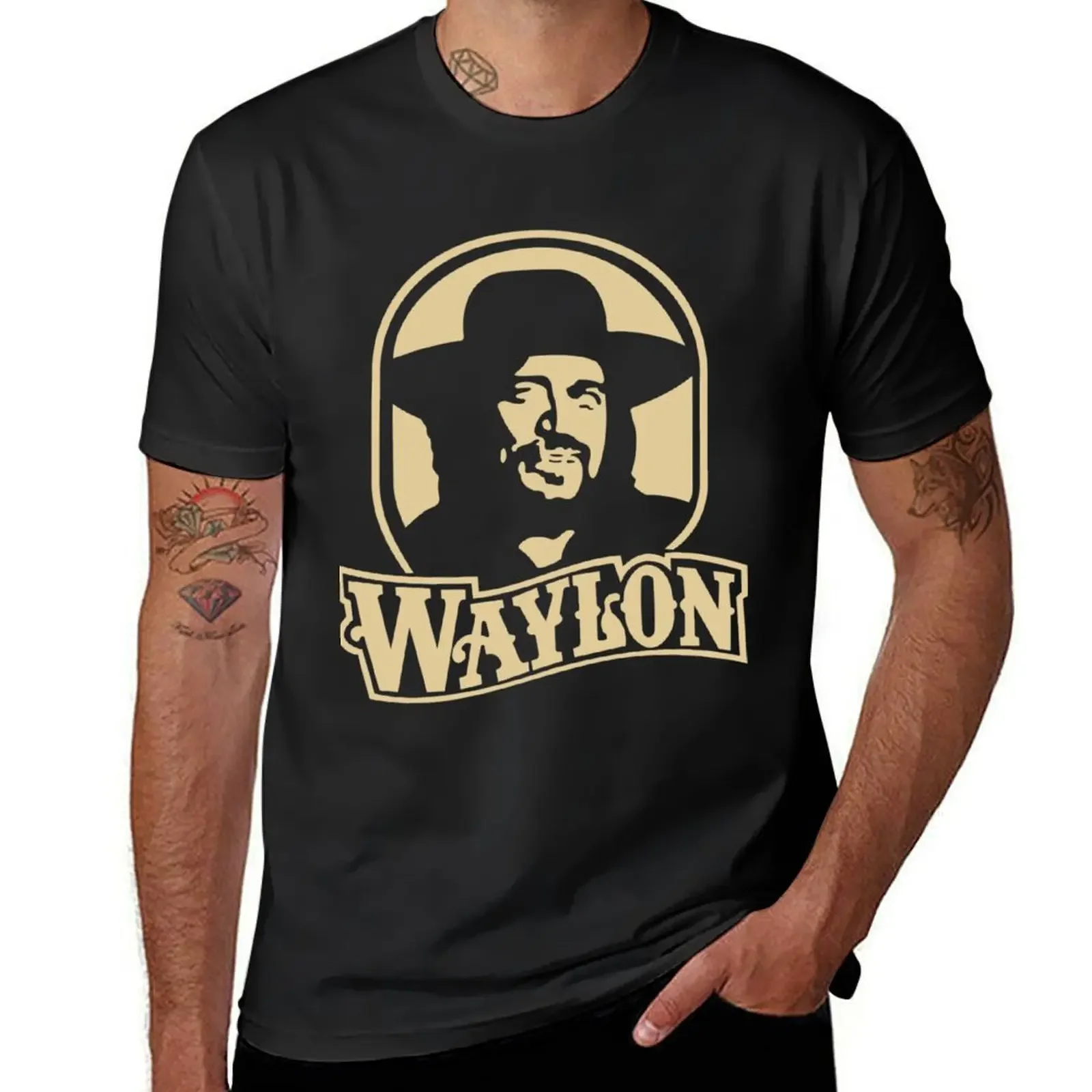 

The OFFICIAL Waylon Jennings T-Shirt sweat rapper graphic tees oversized graphic tee men workout shirt