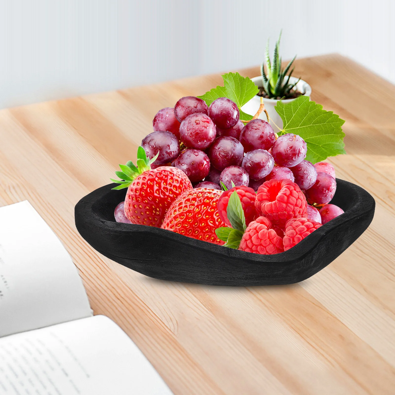 

Handmade Tree Root Bowl Natural Irregular Wood Serving Platter for Fruit Nuts Keys Decor Rustic Farmhouse Kitchen Living Room