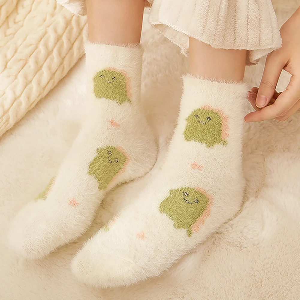 Mink Velvet Sleeping Socks para Vestindo, Soft Sleeping Socks