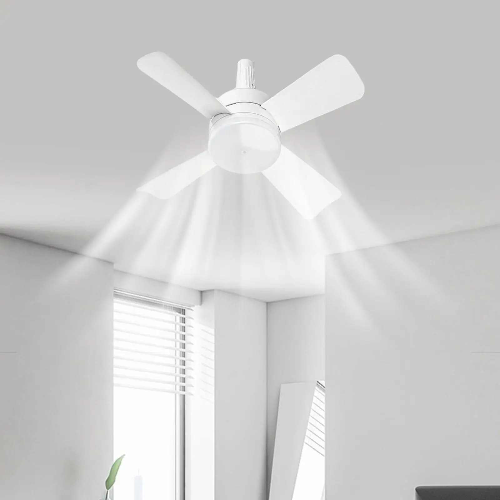 

40cm Socket Fan Light with Remote Control Dimmable for Farmhouse Accessories