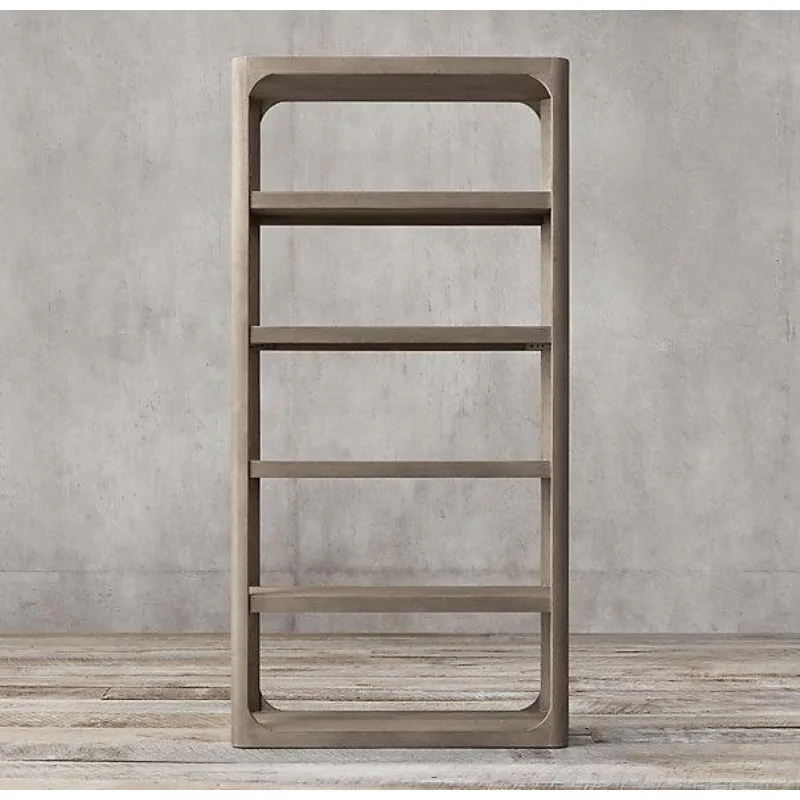 

Bookshelf cabinet Nordic living room solid wood display simple storage wine shelf