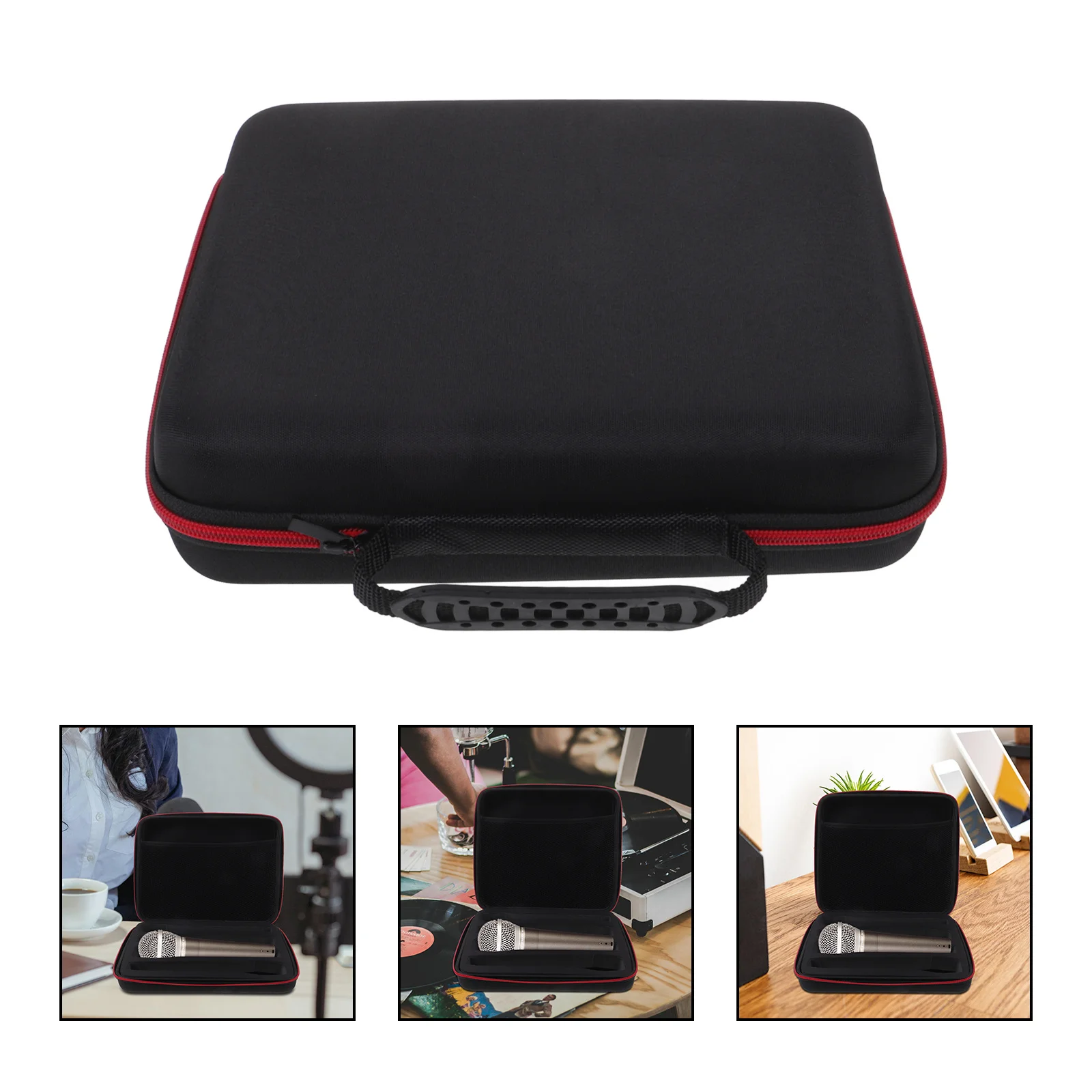 

Mic Storage Bag for Handheld Microphone Rugged Shockproof Design Portable Mic Carrying Case for Travel Outdoor Use Microphone