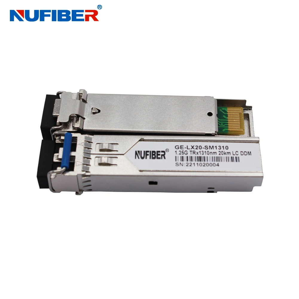2PCS SFP-GE-LX-SM1310 Sfp 125g 20km 1310 SMF Single Mode LC Sfp 20km 1G Optical Module