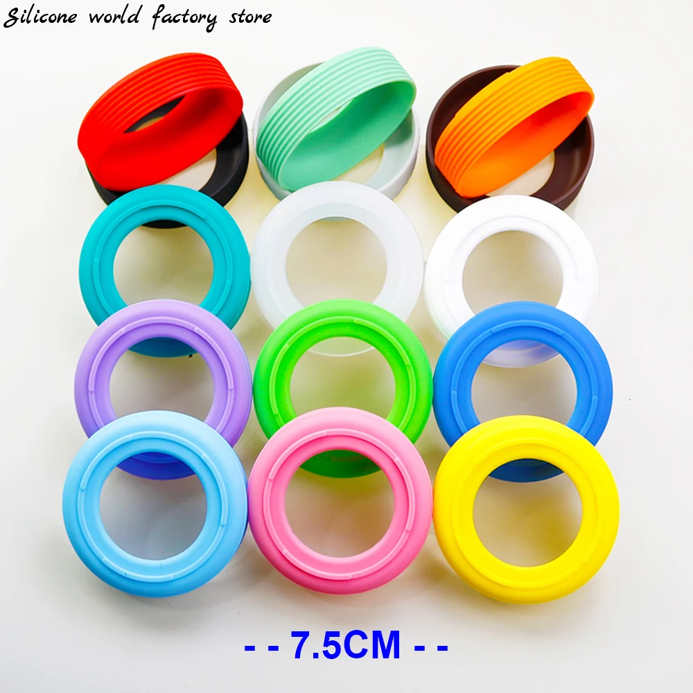 16 Colors 7.5CM Threaded Silicone Cup Bottom Cover 75MM Cup Bottom Ring Coaster Sleeve Sheath Wear Resistant Bottom Cover