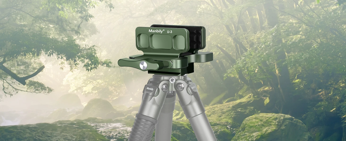 Manbily Jagd-Dreibein-Stativ Gewehrklemme Sattelhalterungsadapter für Schießsport U-3 Arca Swiss für Outdoor Aluminium – Detail 5