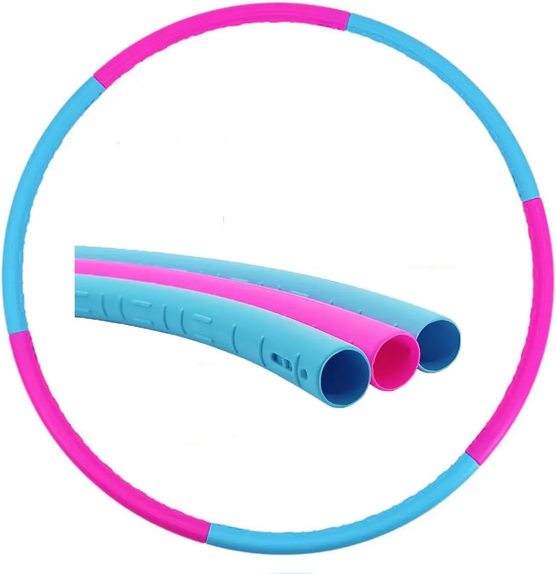 Adjustable Kids Hula Hoop for Ages 9-10 | 5/6-Section Design,60-75cm Diameter | Fillable, Portable, Detachable for Easy Storage