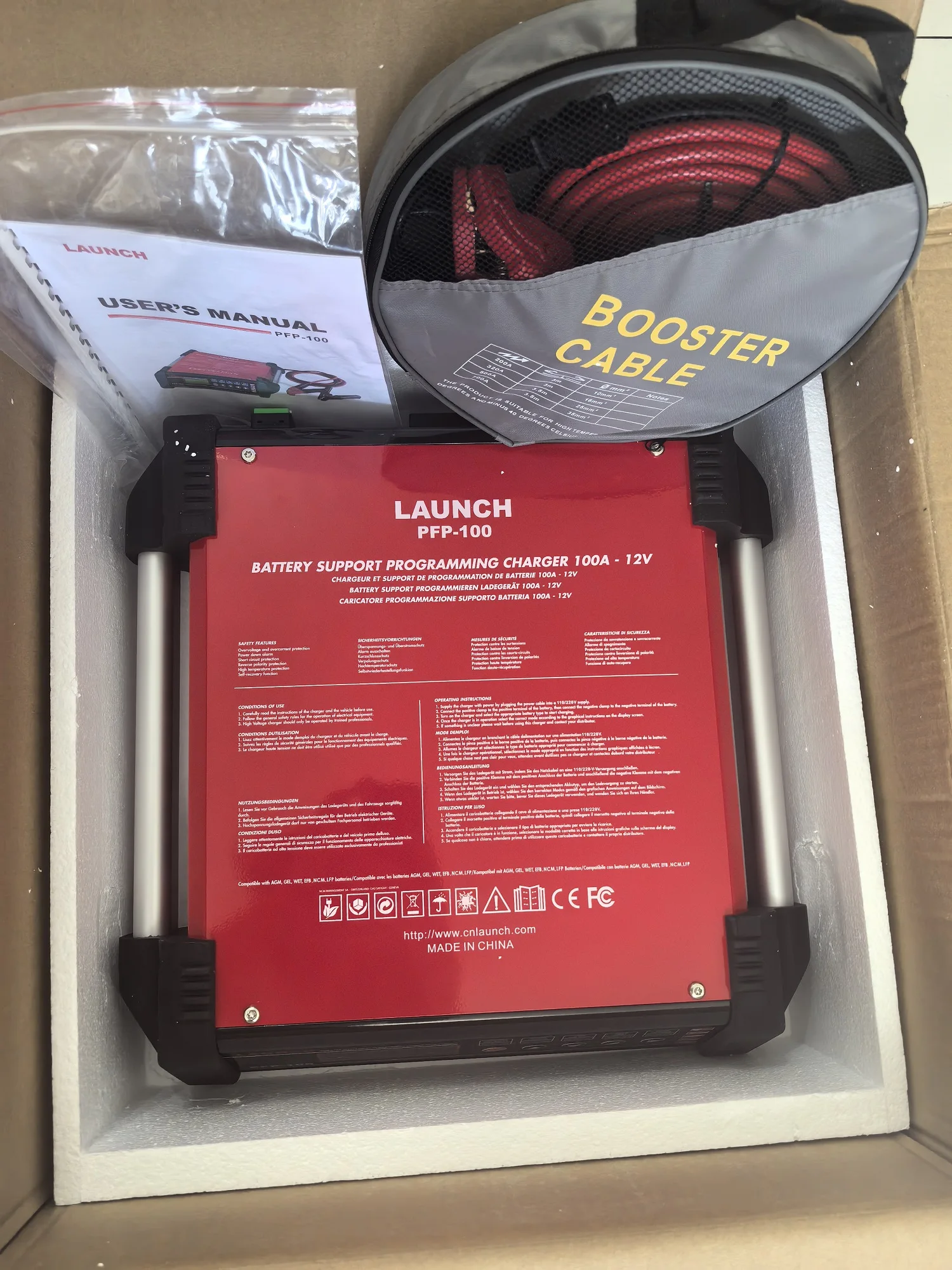 New For Launch PFP-100  For Coding Power Processor Smart Car Program Automotive Voltage Regulator Stabilizer 220V/110 English