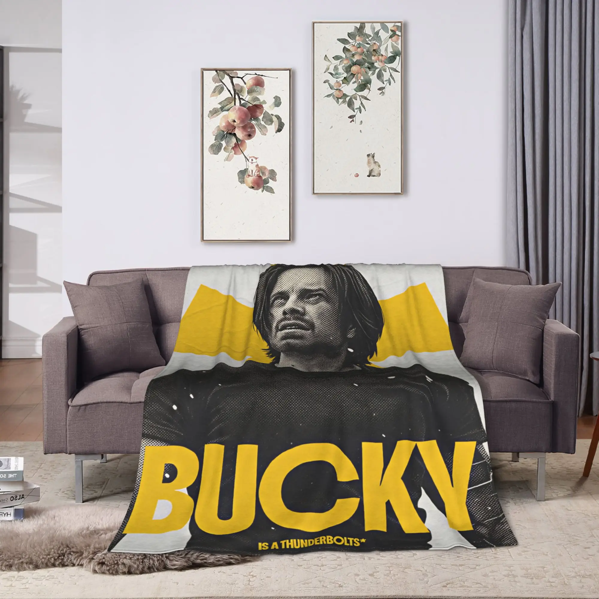 Bucky Barnes Winter Soldier Blanket  Super Soft Pattern Plush Throw Blanket For Bedroom Airplane Travel Bedspread Bed Cover