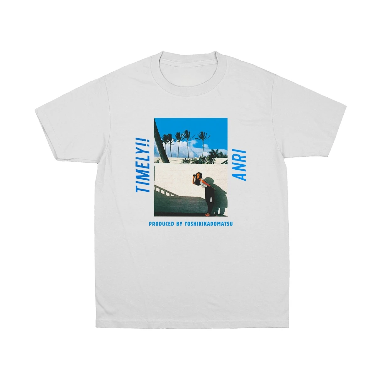 Anri Timely Corner Song Minsheng CityPop Portrait Landscape القطن الخالص عادية قصيرة الأكمام للرجال والنساء طبقة أساسية #1