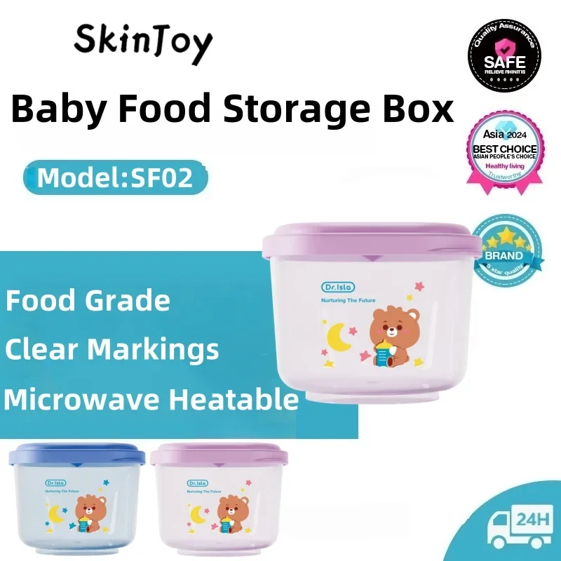 

4 шт., контейнеры для детского питания с героями мультфильмов, 150 мл, безопасный полипропиленовый ящик для еды, устойчивые к высоким температурам, холодильные коробки для кормления с линией шкалы