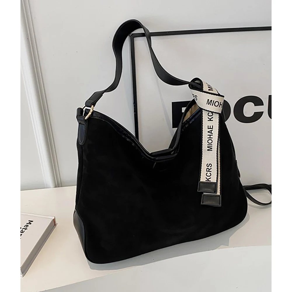 

Large Capacity Tote Bag for Women High Quality Suede Leather Casual Shoulder Bags Lady Versatile Commuting Shipping Handbags