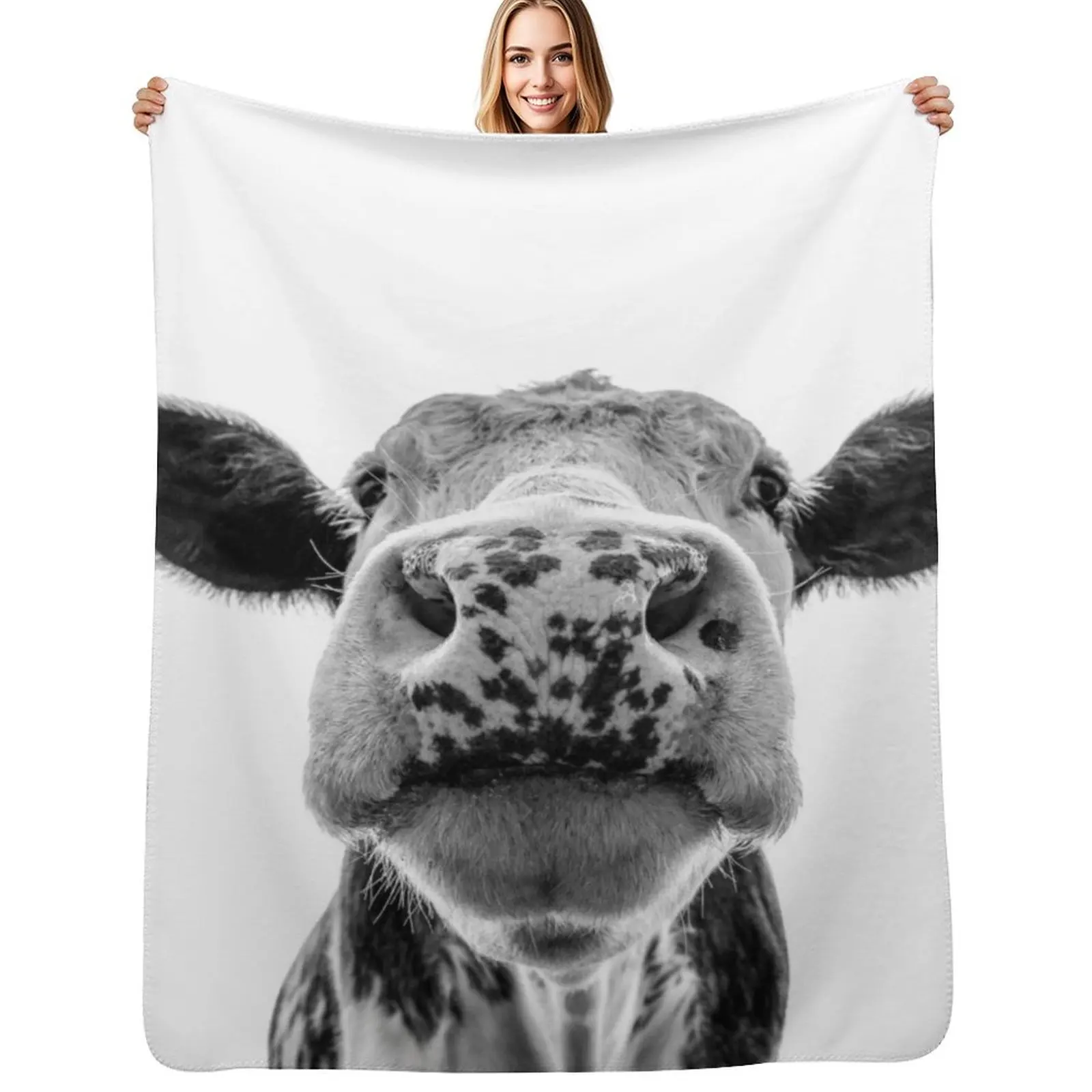 

Black and White Cow Print Throw Blanket Luxury Travel Luxury Throw Blankets