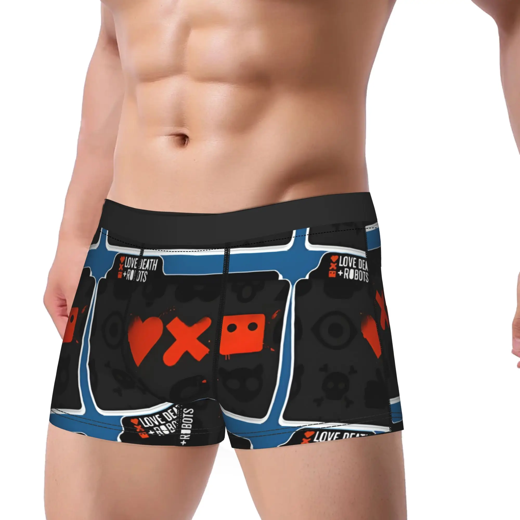 lLove Death Robots Fan  AmMerch lLove Death and Robots Underpants Breathbale Panties Men's Underwear Print Shorts Boxer Briefs