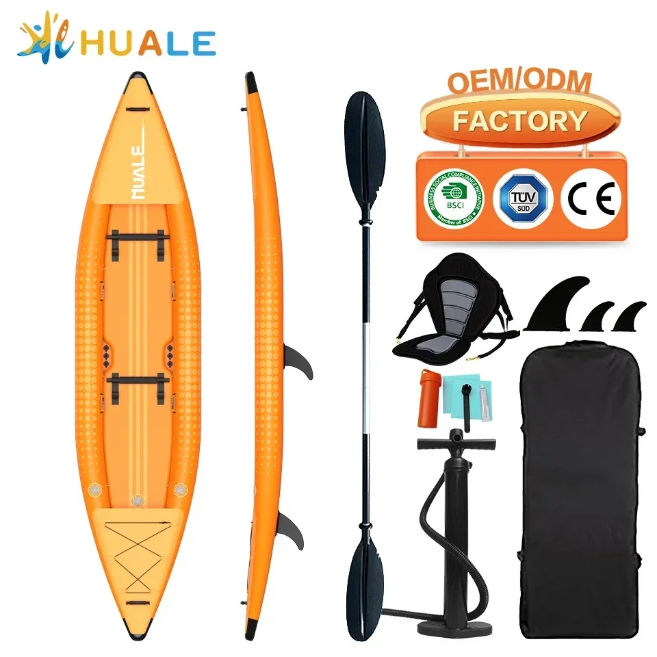 High Quality 2 Person Inflatable Kayak Fishing Boat Kaboat Rescue Rubber Rowing Whitewater Sea Kayak