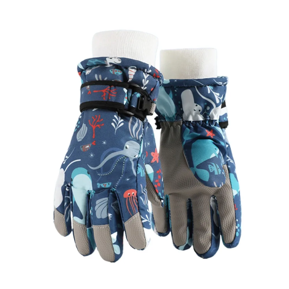 

Ветрозащитные зимние лыжные перчатки для катания на сноуборде, катания на лыжах, езды на велосипеде, катания на лыжах. Детские зимние перчатки. Теплые перчатки для сенсорного экрана на флисовой подкладке.