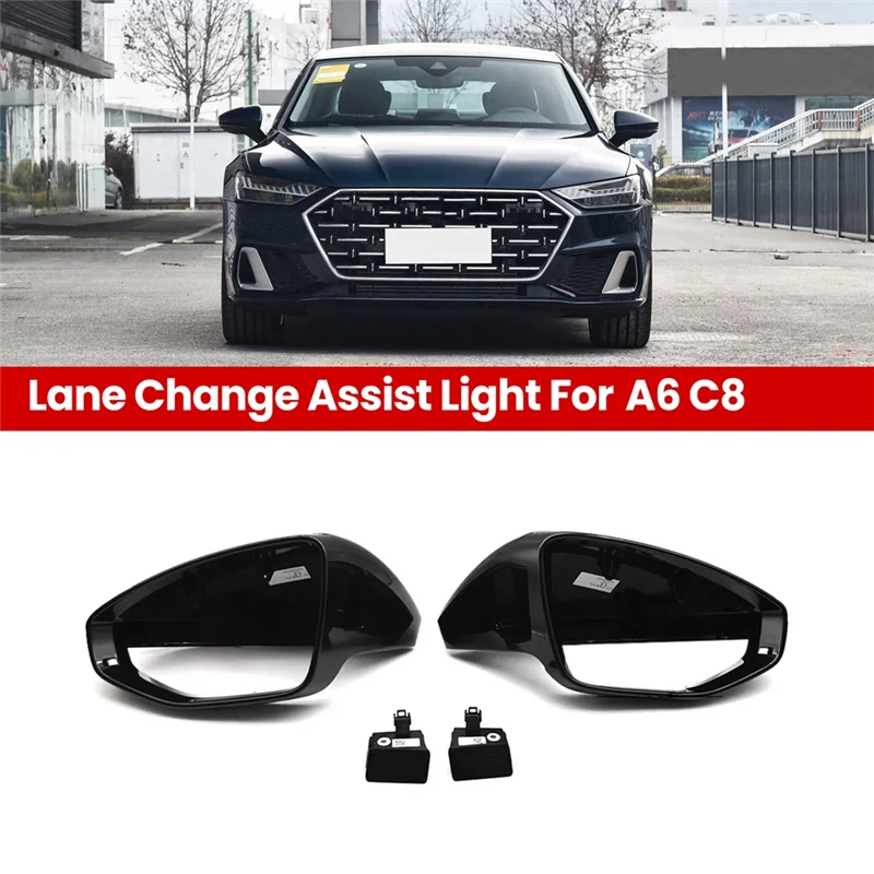 

Прочный 4KG949145 4KG949146 для A6 C8 Black Lane Assist Mirror Корпус с вспомогательным освещением замены полости