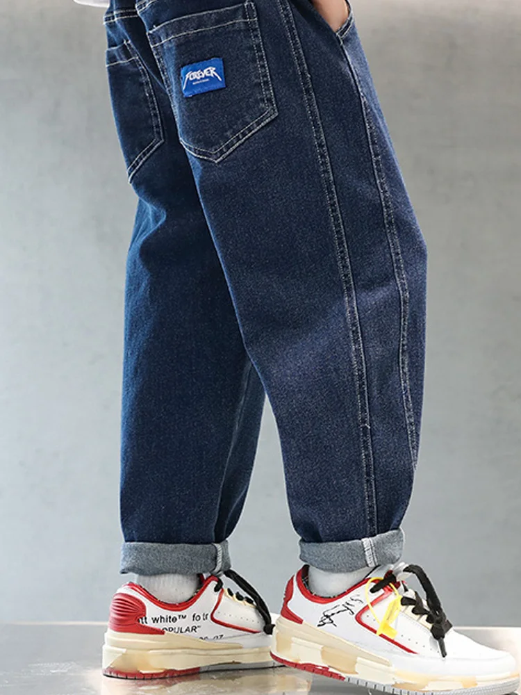 Boys jeans spring and autumn new style 2024 spring all-match casual pants