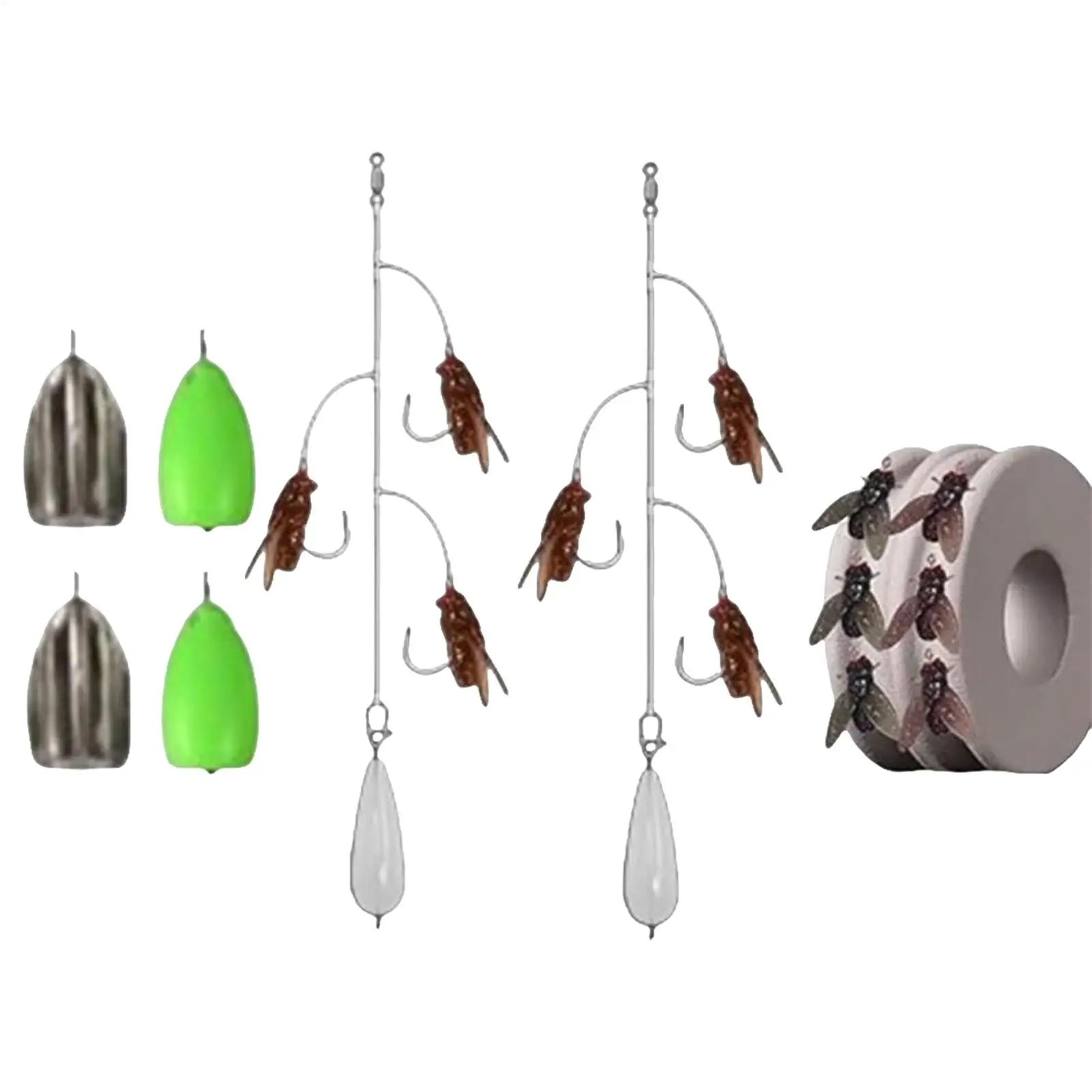 

Bass Fly Fishing Lures Freshwater Fishing Lure Hooks Portable Realistic Multi-Hook Fish Luring Tools For Anglers Sea River Lake