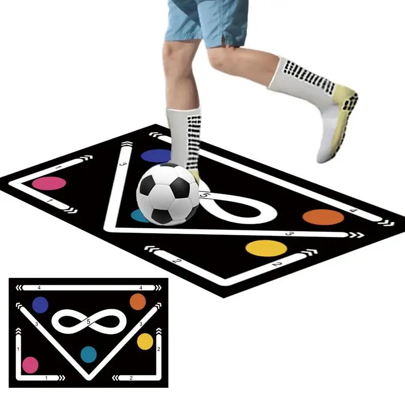 

60x90cm Football Training Mat Anti-Skid Soccer Training Mat Football Training Pad Footstep System Training Blanket