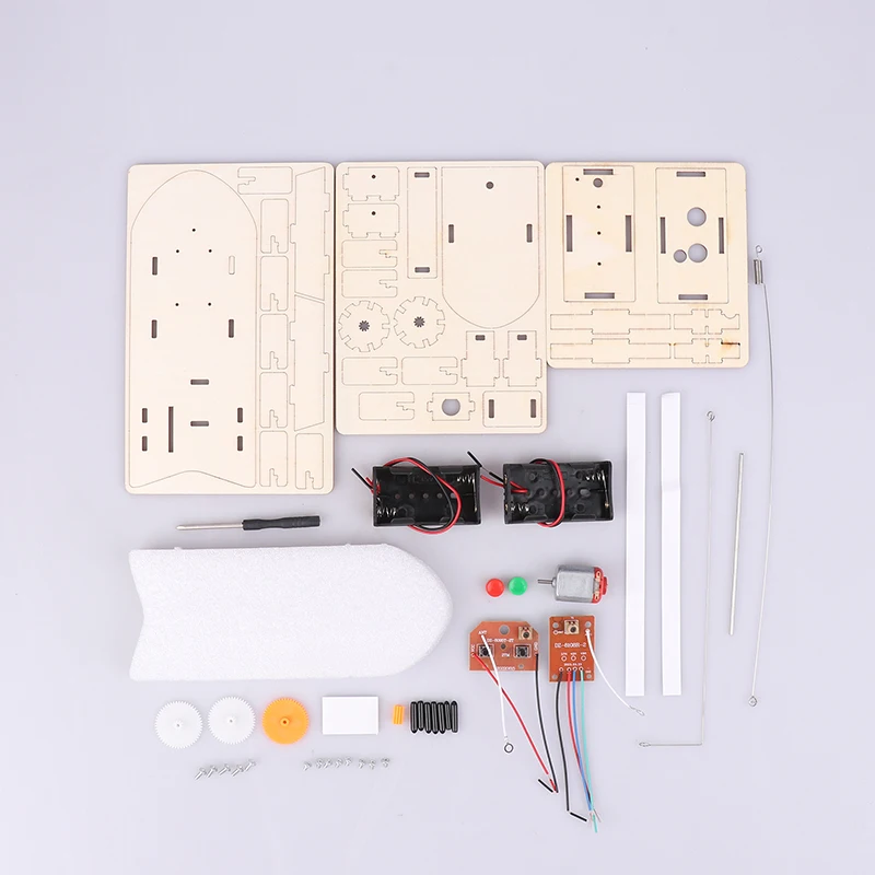 Juguete de Ciencia para Niños, barco de Control remoto, STEM, experimento educativo, rompecabezas, desarrollo