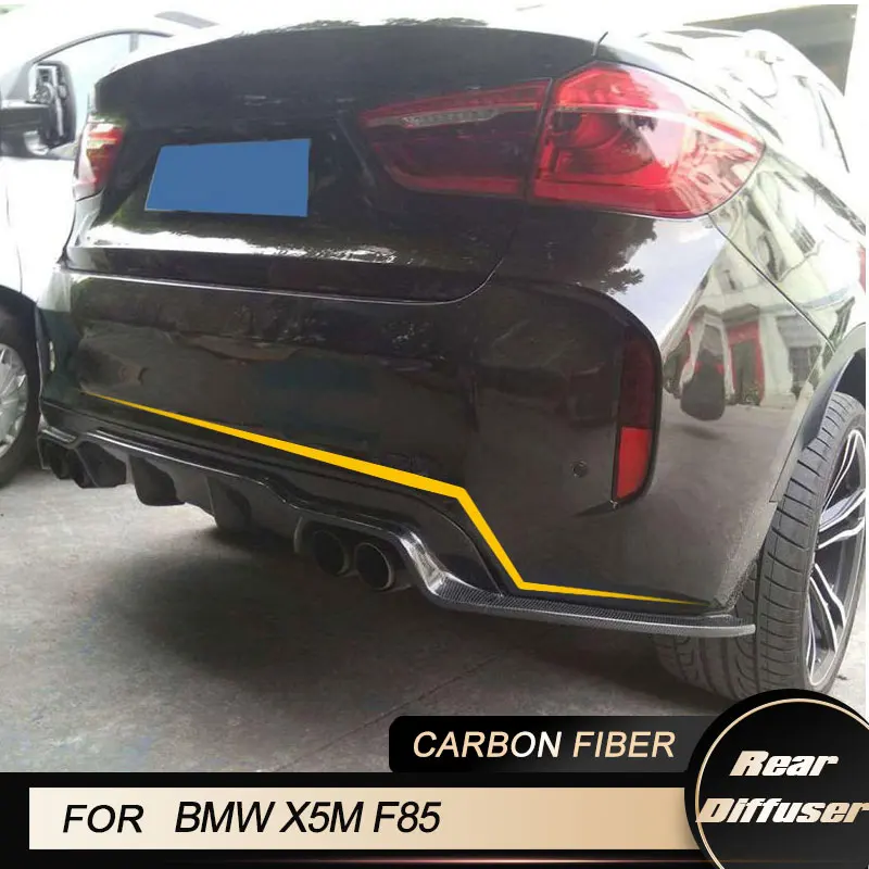 

Car Rear Bumper Diffuser Lip Spoiler for BMW X5M F85 2016-2018 Racing Rear Diffuser Lip Splitters Apron Body Kit Carbon Fiber