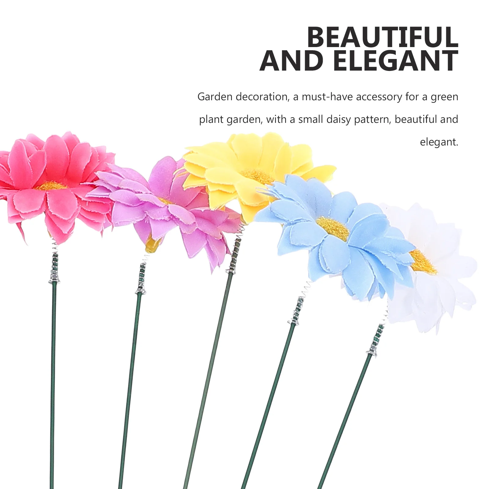 

10Pcs Decorative Garden Stakes Flower Lawn Signs Small Daisy Flower Decorations Outdoor Yard Garden Decor Landscape Ornaments