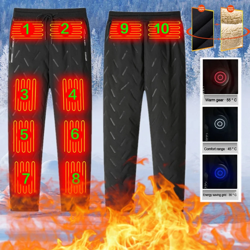 Winter Heated Pants Women Men Self Heating Trousers Intelligent USB Electric Thermal Pants Outdoor Hiking Skiing hunting fishing