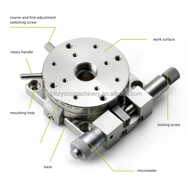 RSPB60 Stainless Steel Precision Positioning Stages Rotary Cross Roller Bearing Compound Sliding Table