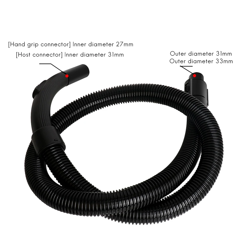 Extension Pipe Hose Connector Vacuum Cleaner Replacement Hose for Industrial Central Vacuum 1.5M