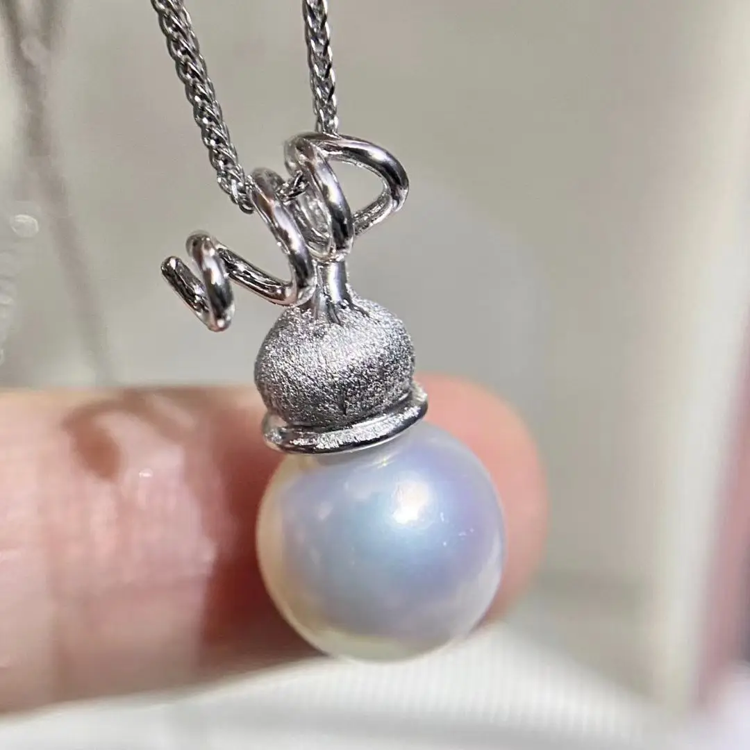 

Оптовая продажа, подвеска из стерлингового серебра S925, базовые крепления, фурнитура, детали, аксессуары для жемчуга 10-11 мм, 5 шт./лот