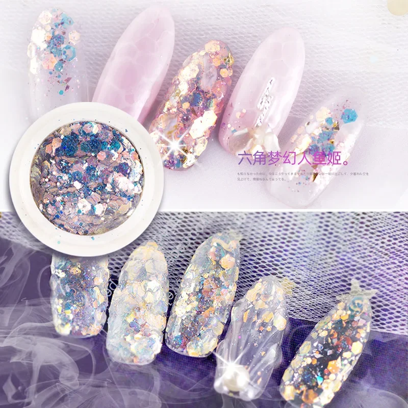 1PC Neon Nail Powder Eyeshadow Dust Fluorenscence Effect Nails Glitter Pigment Dust DIY Nail Glitter Decoration Manicure