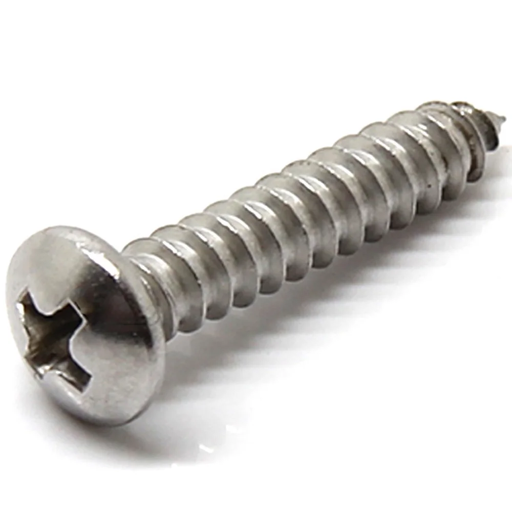 Phillips Pan Head Self-Tapping Screws 304 Stainless Steel M1.0-M4.8 GB845/DIN7981