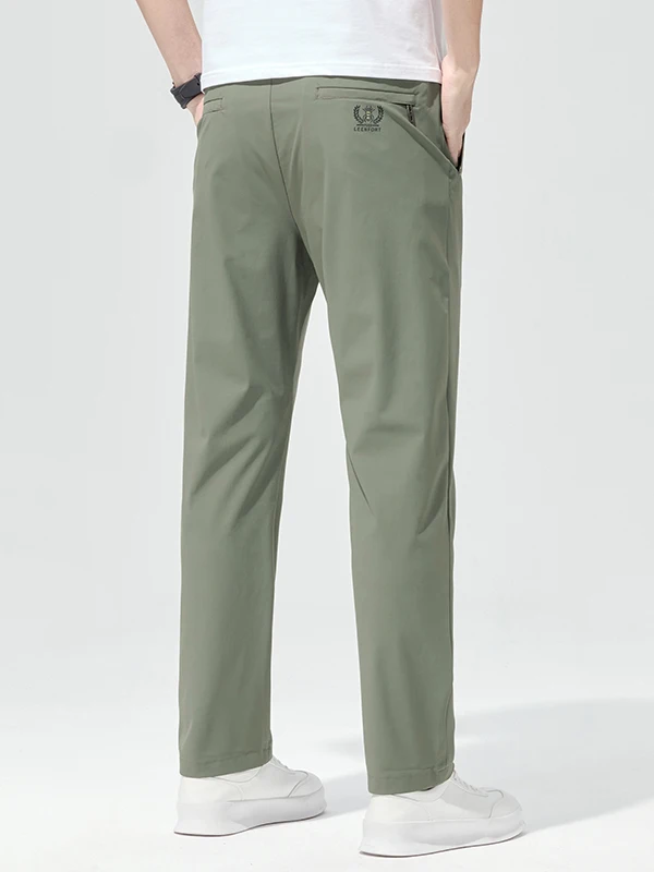 

Men's Casual Ice Silk Straight Leg Loose Fit Thin Summer Spring New Sle Qui Dry Sport Pants Trendy Brand Youth Active Sle