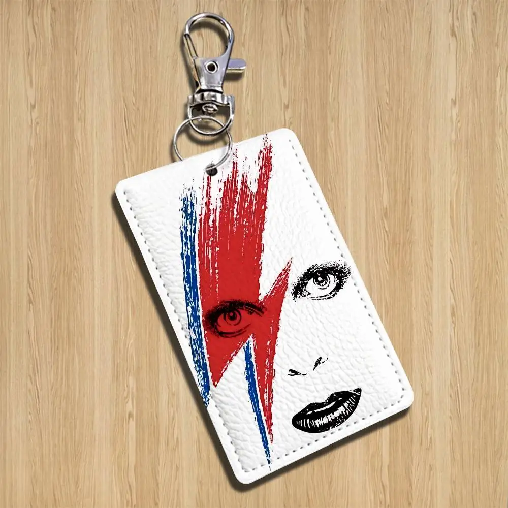 farewell Heroes David Bowie Cartoon Singer Anime Card Keychain Fashion Pendant Bag ID Door Card Case Bus Card Cute Adult