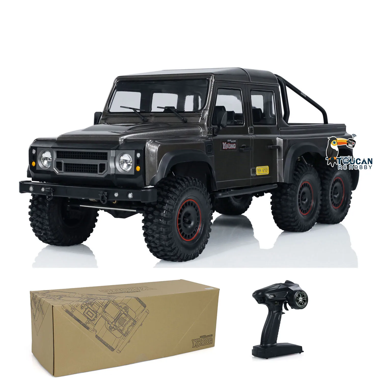 

YIKONG RC 1/10 Crawler Car 6WD YK6101 Pickup Model ESC Motor Servo Painted Assembled Vehicle Outdoor Toys for Boys TH19575